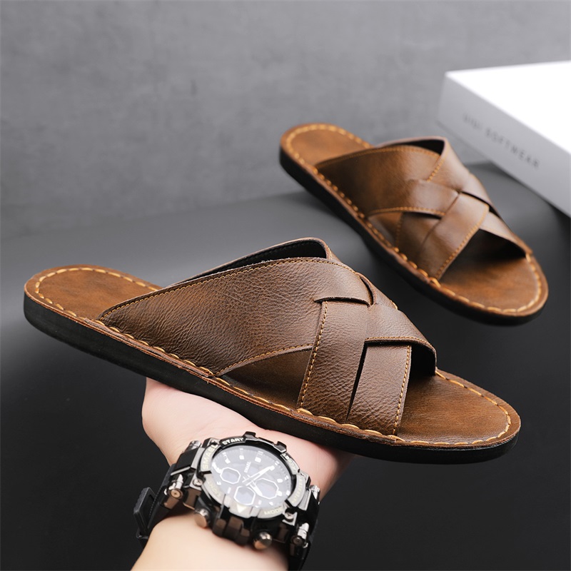 Men'S Shoes Top Brands - Męskie sandały z prawdziwej skóry, letnie