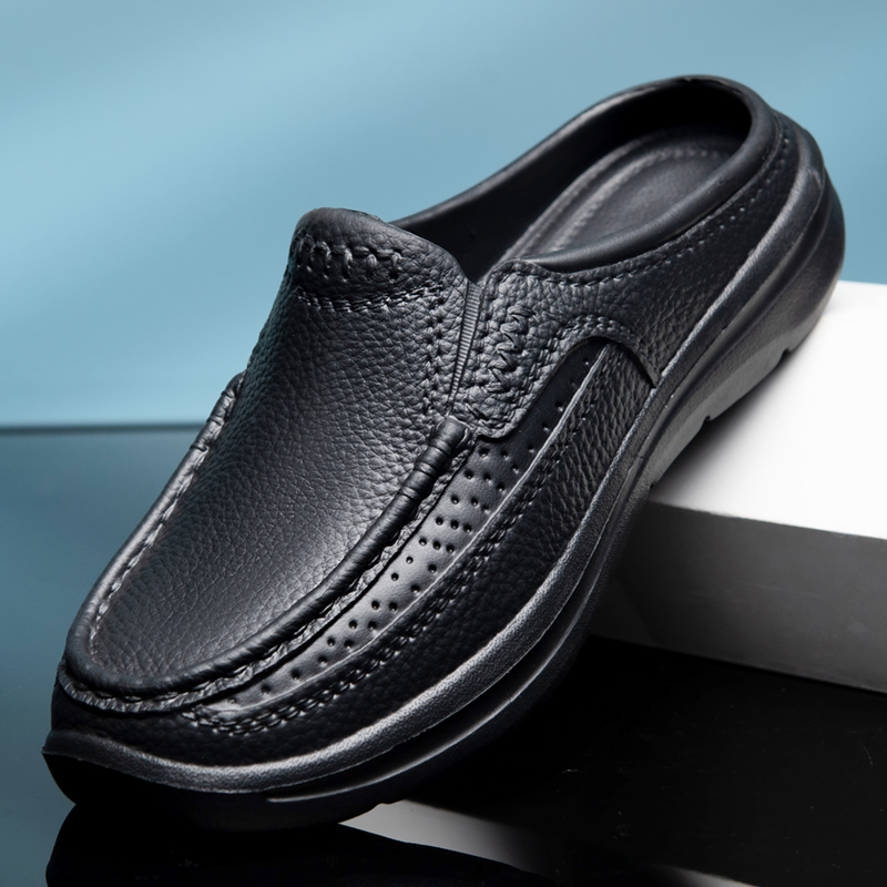 Men Shoes Black - Letnie klapki ogrodowe, wodoodporne i antypoślizgowe