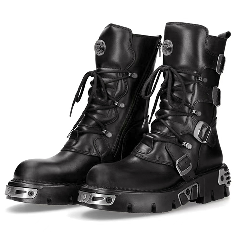 Men'S Shoes No Laces - Męskie luksusowe buty motocyklowe w stylu