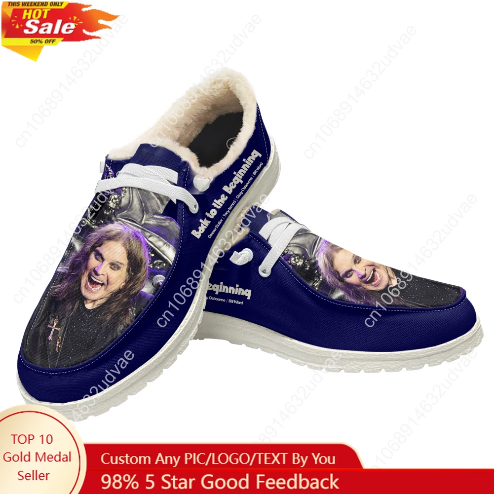 Men'S Shoes No Laces - Ozzy Osbourne 1948-2025 Pluszowe Mokasyny Męskie