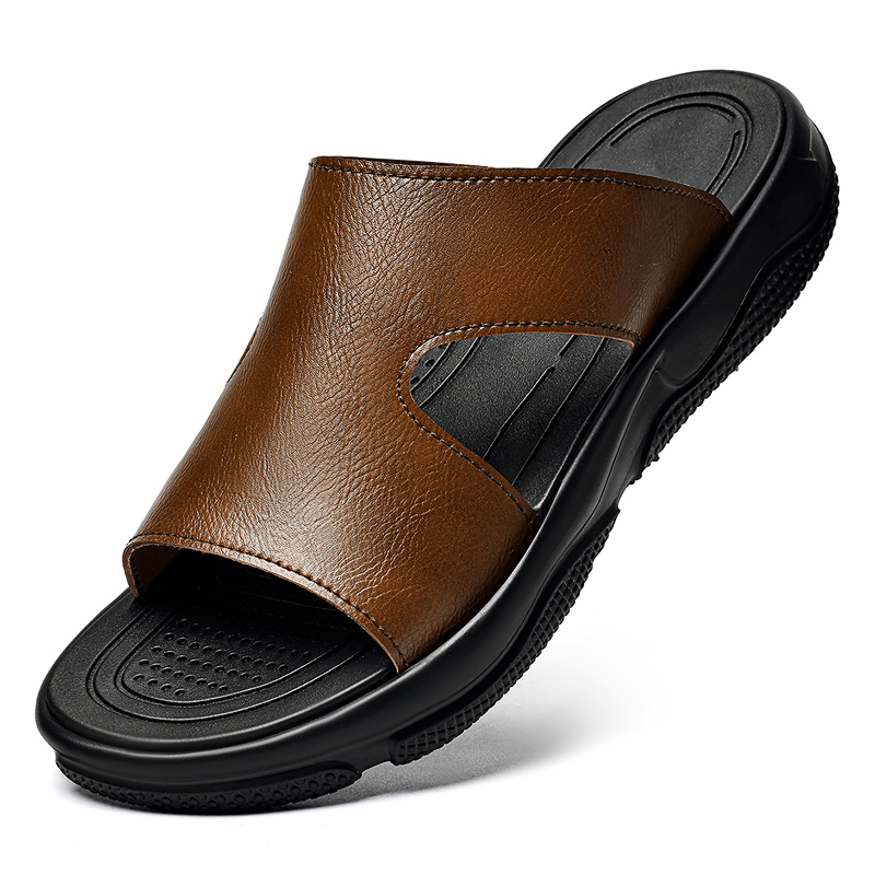 Męskie skórzane klapki z grube – Men'S Shoes Top Brands recenzja i cena