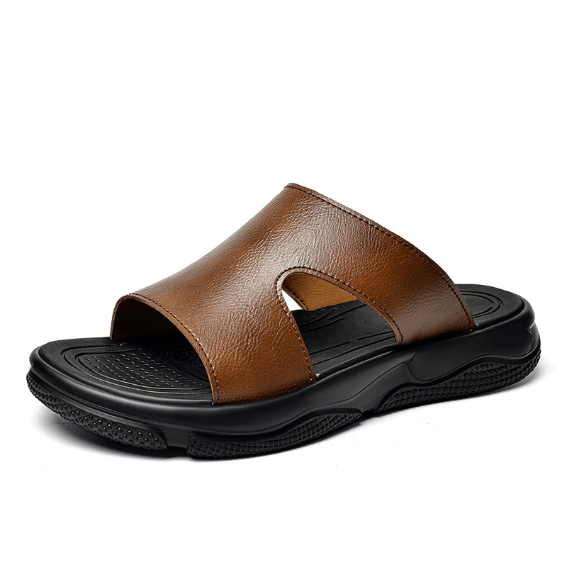 Męskie skórzane klapki z grube – Men'S Shoes Top Brands recenzja i cena