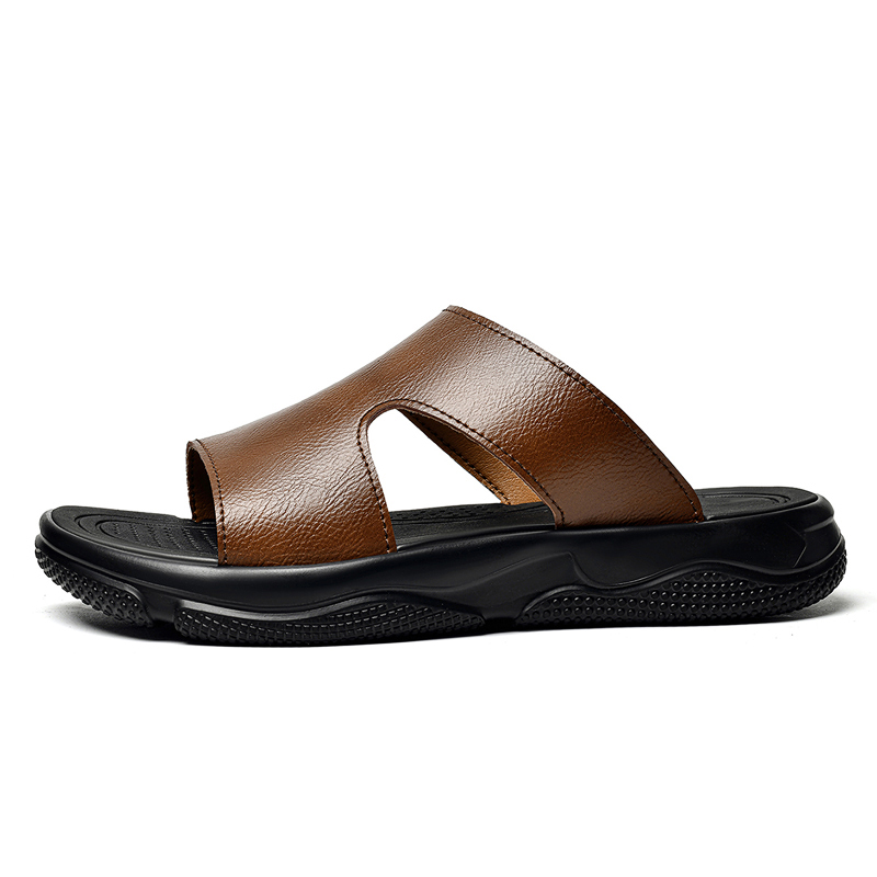 Męskie skórzane klapki z grube – Men'S Shoes Top Brands recenzja i cena