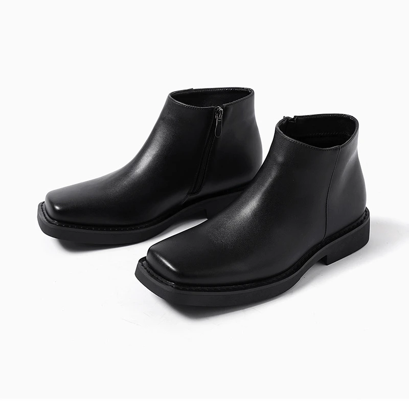 Czarne Nowe Modne Męskie Skórz – Men'S Shoes Top Brands recenzja i cena