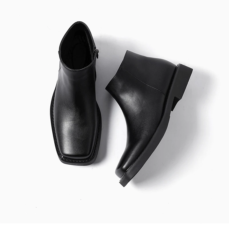 Czarne Nowe Modne Męskie Skórz – Men'S Shoes Top Brands recenzja i cena