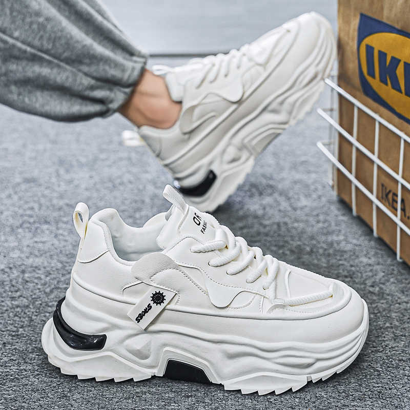 Czarne platformowe tenisówki m – Men Shoes Black recenzja i cena