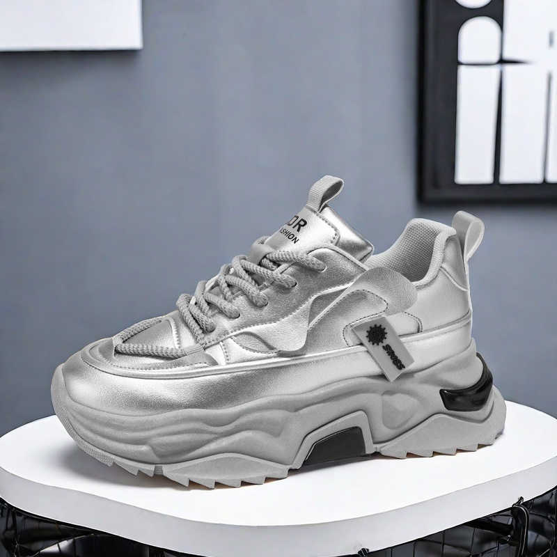 Czarne platformowe tenisówki m – Men Shoes Black recenzja i cena