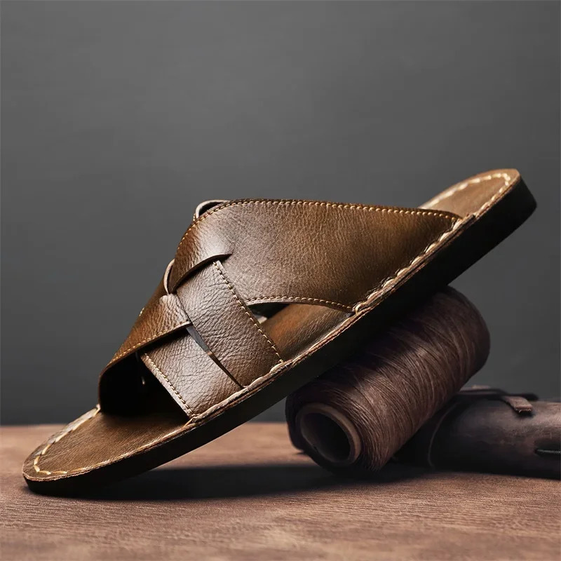 Męskie sandały z prawdziwej sk – Men'S Shoes Top Brands recenzja i cena
