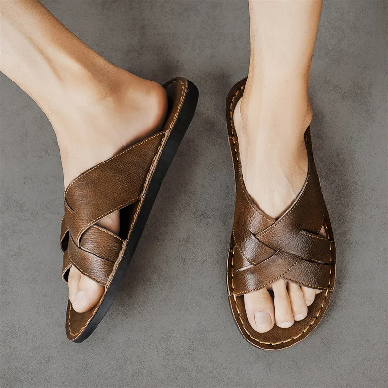 Męskie sandały z prawdziwej sk – Men'S Shoes Top Brands recenzja i cena