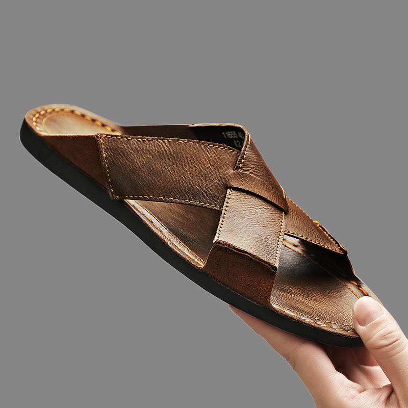 Męskie klapki ze skóry natural – Men'S Shoes Top Brands recenzja i cena