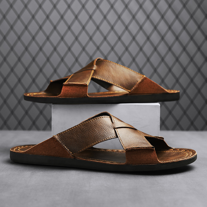 Męskie klapki ze skóry natural – Men'S Shoes Top Brands recenzja i cena
