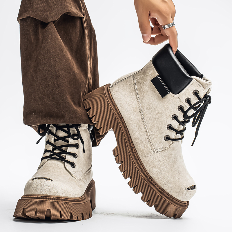 Klasyczne wysokie buty outdoor – Men'S Shoes No Laces recenzja i cena