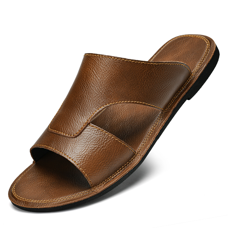 Męskie czarne brązowe klapki n – Men Shoes Black recenzja i cena