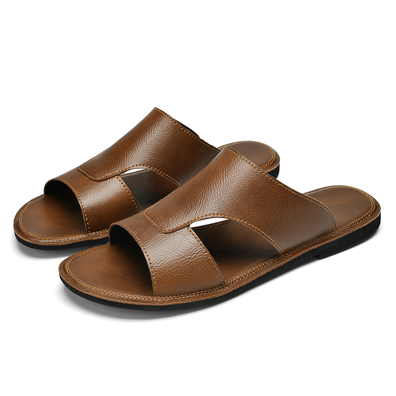 Męskie czarne brązowe klapki n – Men Shoes Black recenzja i cena