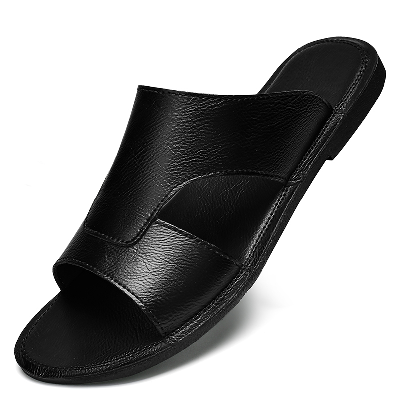 Męskie czarne brązowe klapki n – Men Shoes Black recenzja i cena