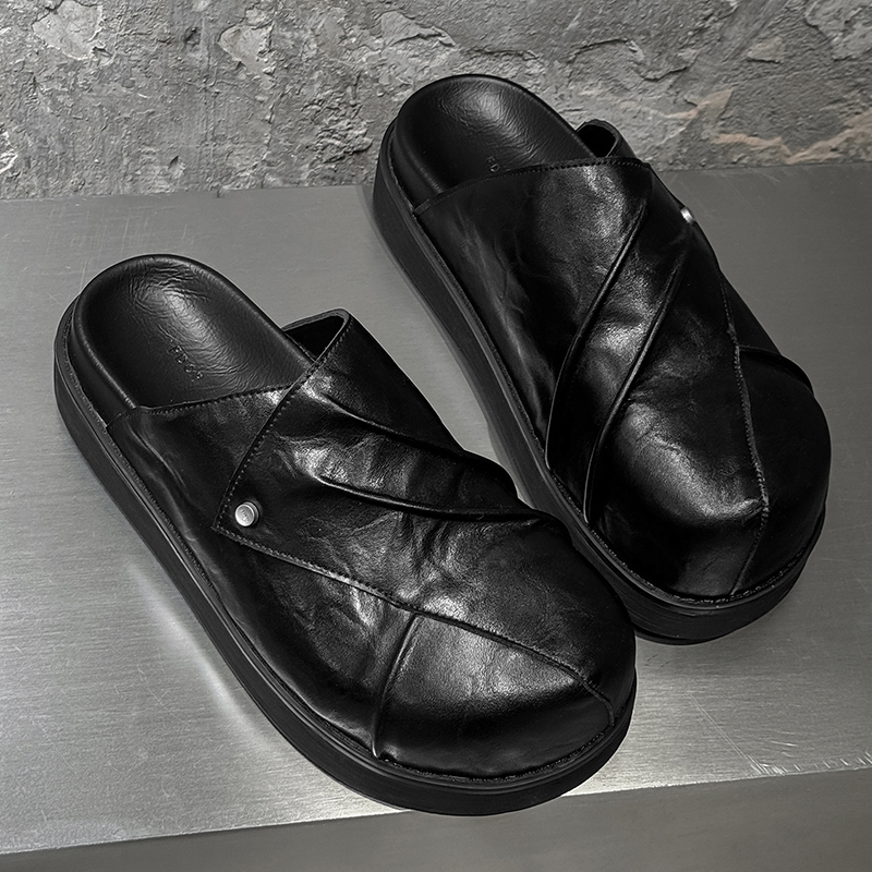 Nowe modne męskie skórzane but – Men Shoes Black recenzja i cena